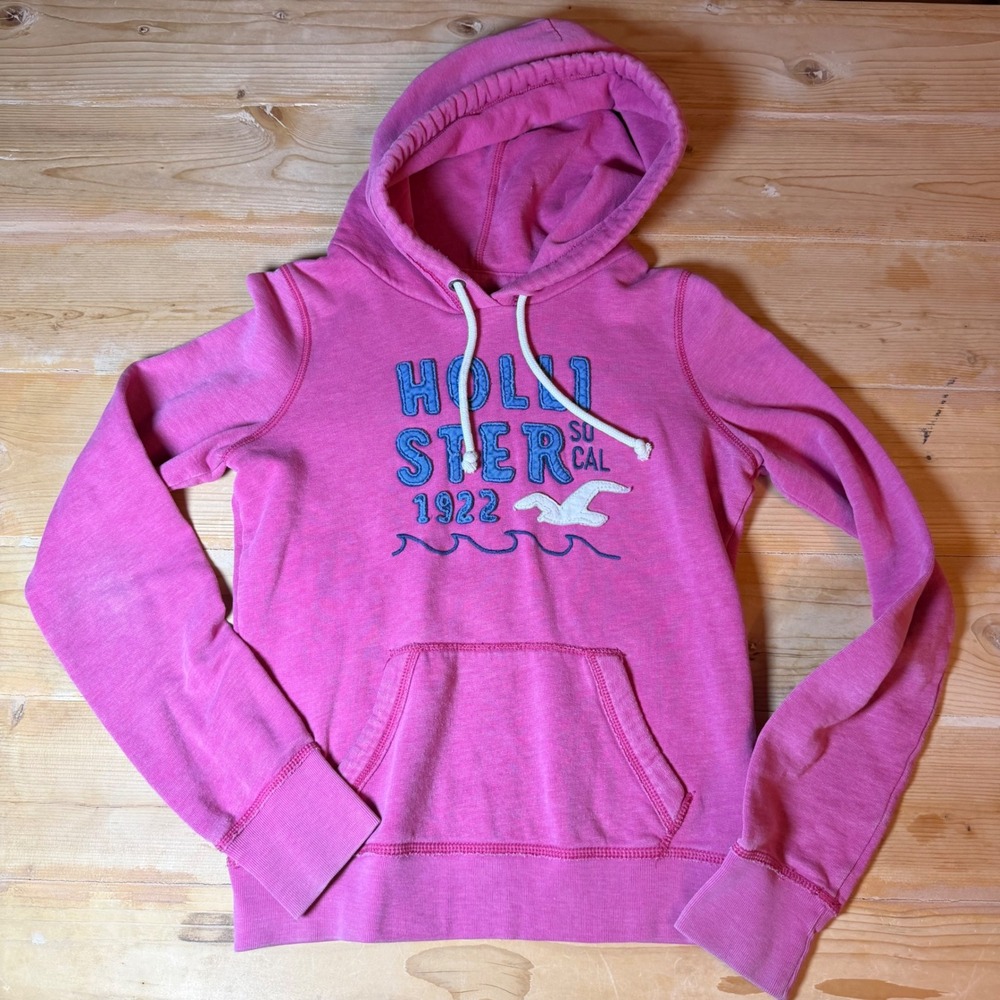 Hollister California Pink Pullover‎ Hoodie So Cal 1922 Logo Sweatshirt Small